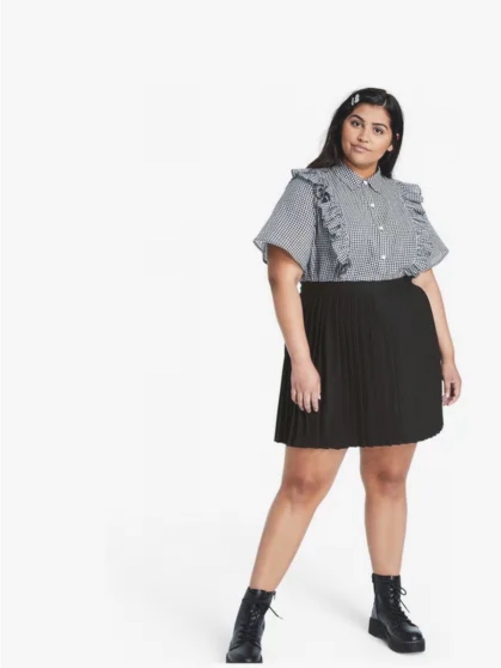 Sandy Liang x Target Pleated Mini Skirt in Black